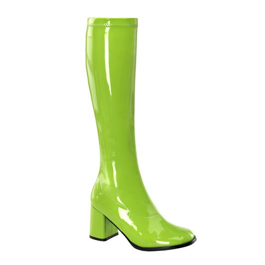 GOGO-300 3 Inch Heel Lime Green Women's Boots Funtasma Costume Shoes