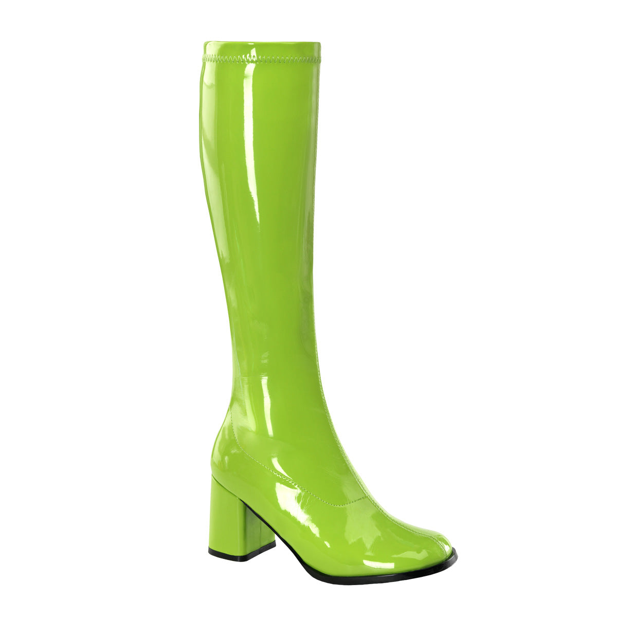 Lime Green 3 Inch Retro Platform Boots -  Funtasma GOGO-300