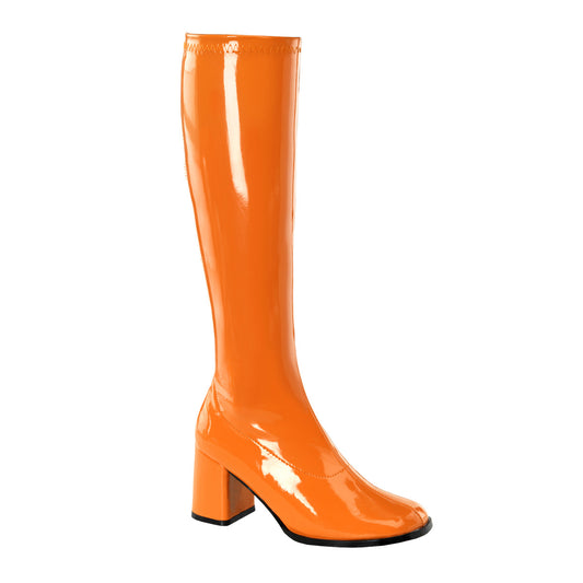GOGO-300 3 Inch Heel Orange Women's Boots Funtasma Costume Shoes