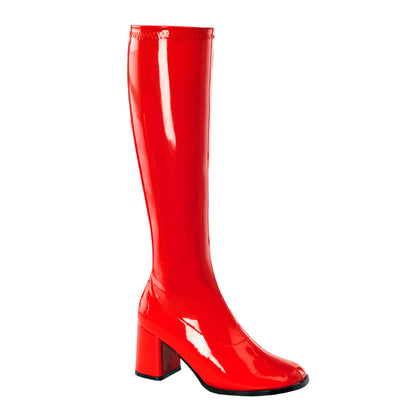 Gogo-300 Funtasma 3 pulgadas tacón rojo botas para mujer