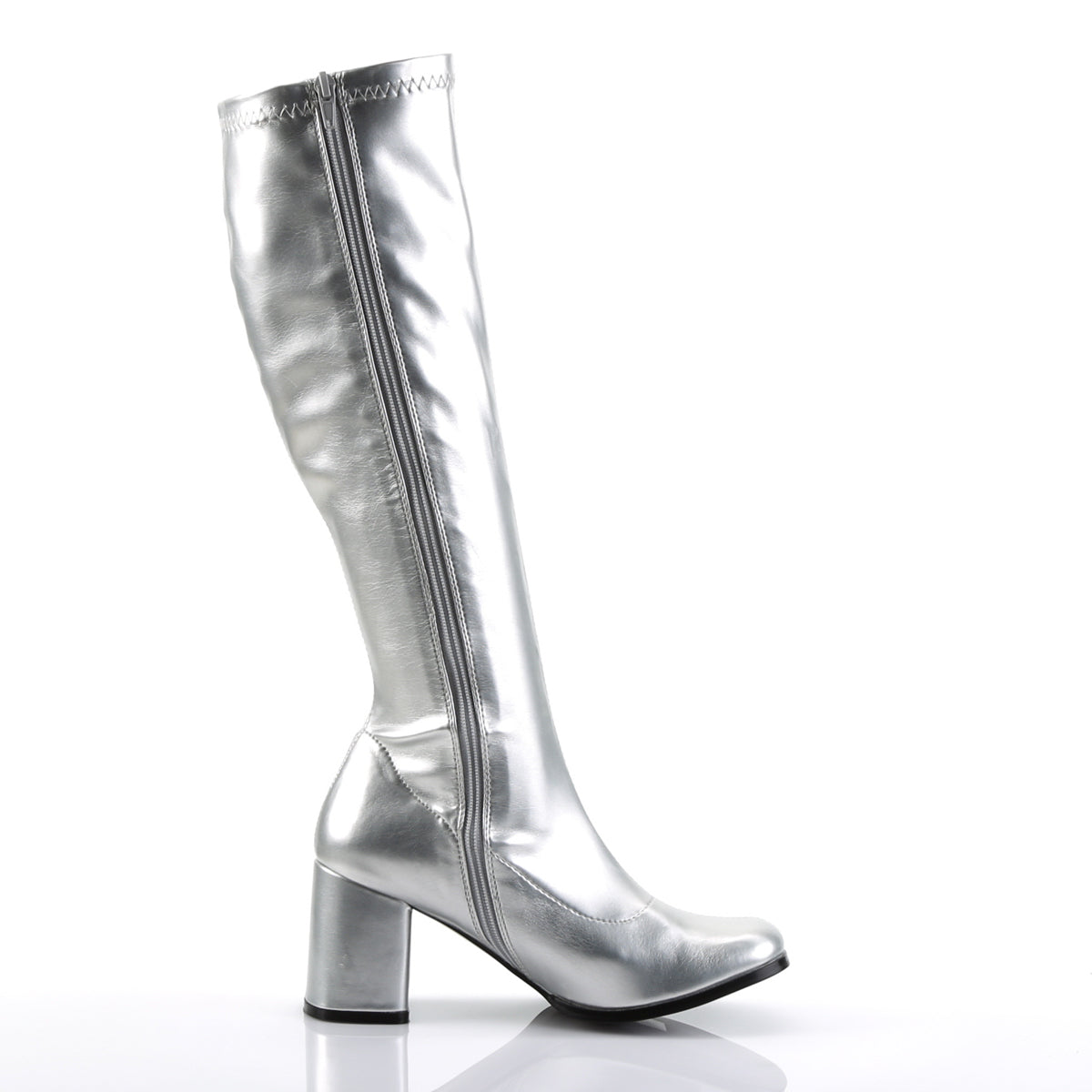 GOGO-300 3 Inch Heel Silver Women's Boots Funtasma Costume Shoes Fancy Dress