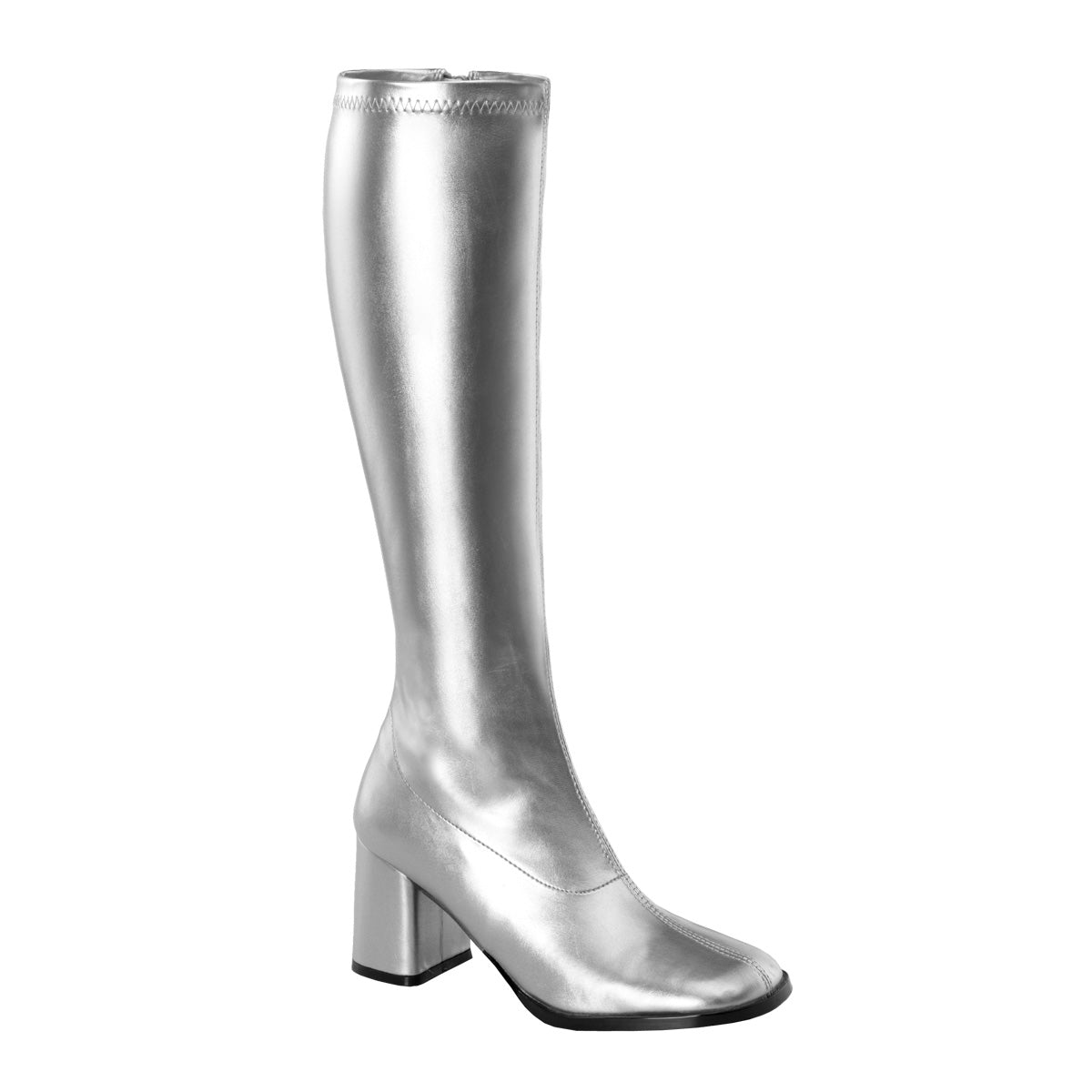 GOGO-300 Pleasers Funtasma 3 Inch Heel Silver Women's Boots