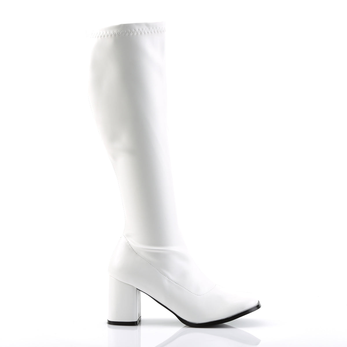 GOGO-300 3 Inch Heel White Women's Boots Funtasma Costume Shoes Fancy Dress