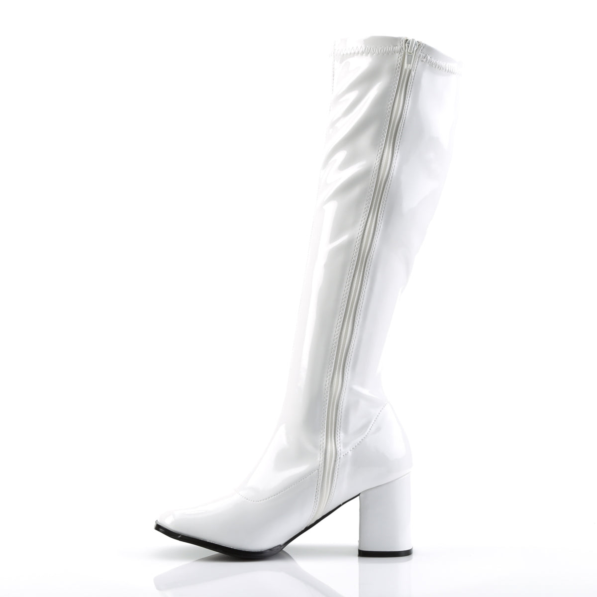 GOGO-300 3 Inch Heel White Women's Boots Funtasma Costume Shoes 