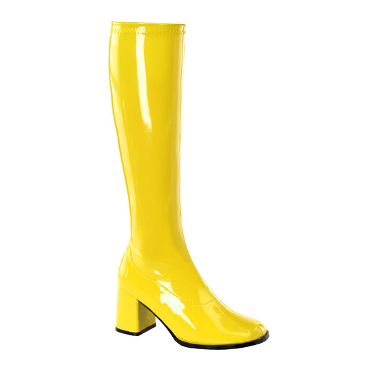 GOGO-300 3 Inch Heel Yellow Women's Boots Funtasma Costume Shoes