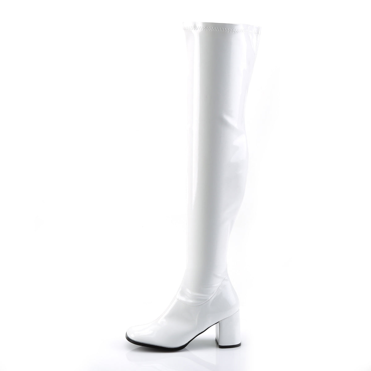 GOGO-3000 3 Inch Heel White Women's Boots Funtasma Costume Shoes 