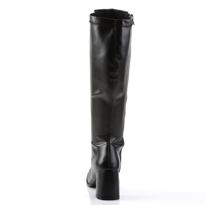 GOGO-300WC 3" Heel Black Wide Width Knee High Boots Funtasma Costume Shoes Footwear