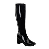 Black Patent 3 Inch Wide Disco Boots -  Funtasma GOGO-300WC