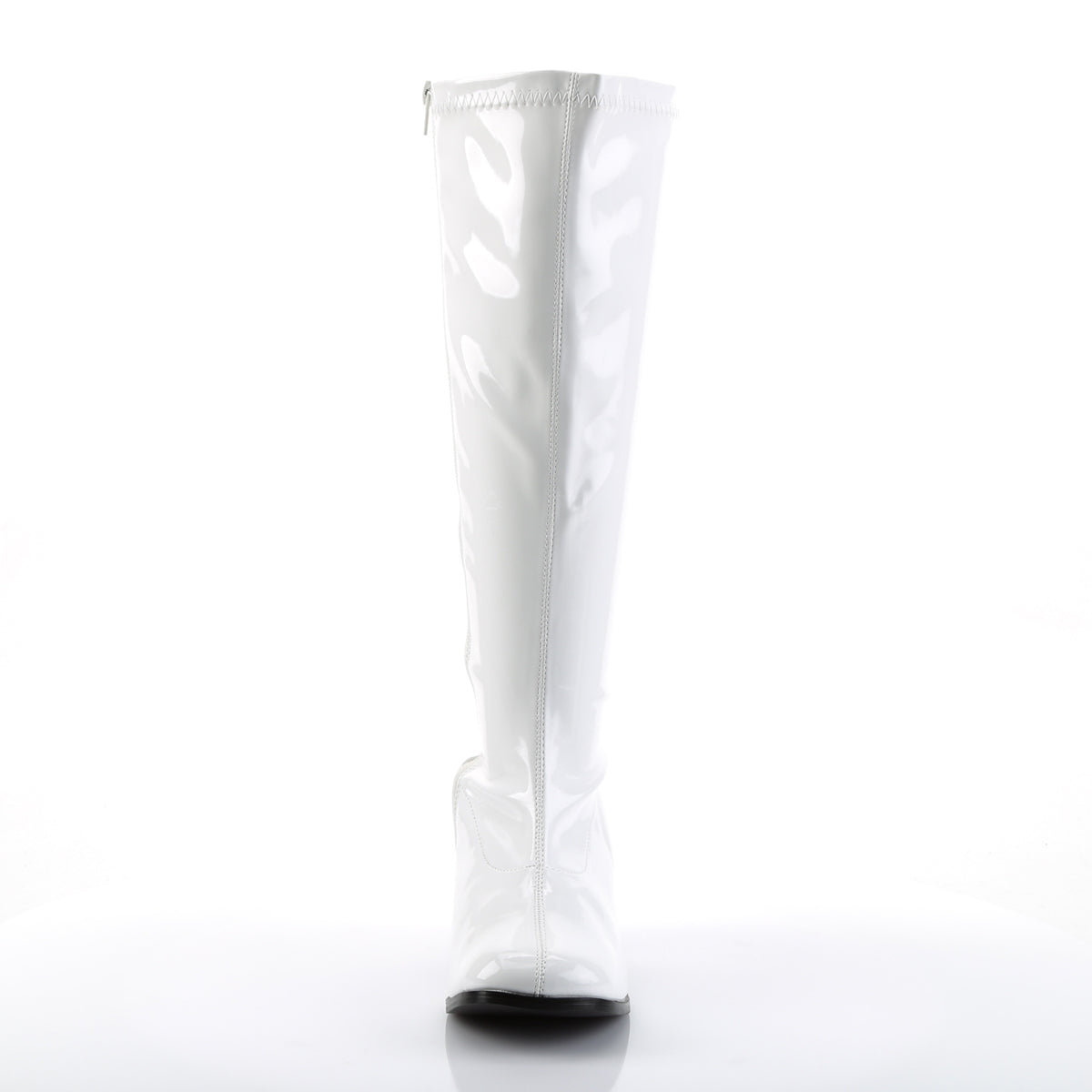 White patent gogo sales boots