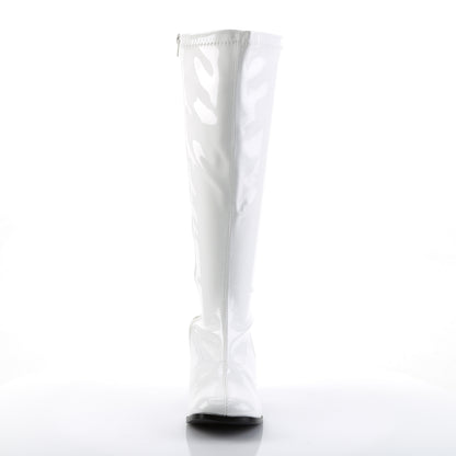 GOGO-300X 3" White Wide Width Knee High Boot Funtasma Costume Shoes Alternative Footwear