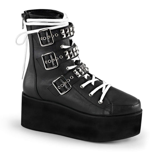 Demoniacult GRIP101 Black Pu Sexy Shoes Discontinued Sale Stock