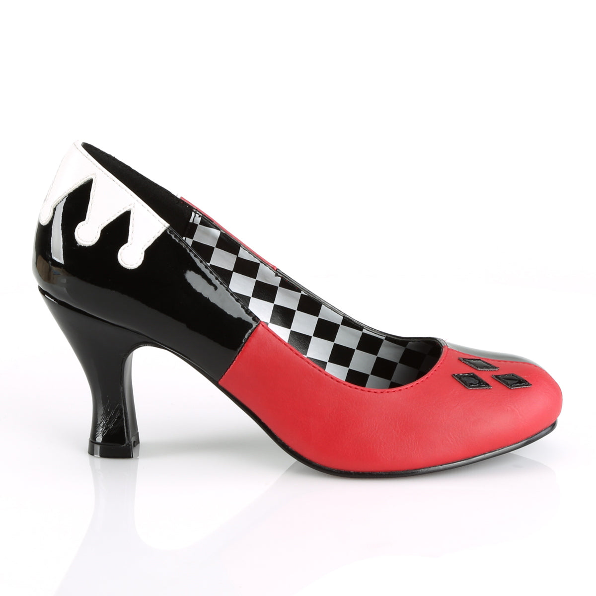 HARLEY-42 3" Heel Black and Red Women's Costume Shoes Funtasma Costume Shoes Fancy Dress