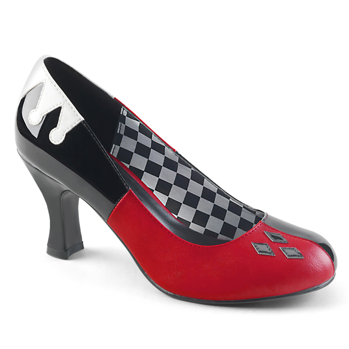 HARLEY-42 3" Heel Black and Red Women's Costume Shoes Funtasma Costume Shoes