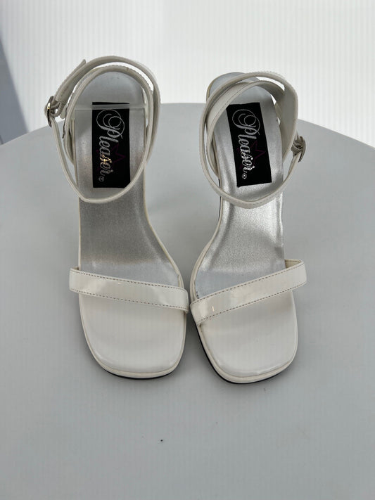 HONEY-25 Pleaser White Patent High Heel Alternative Footwear Discontinued Sale Stock