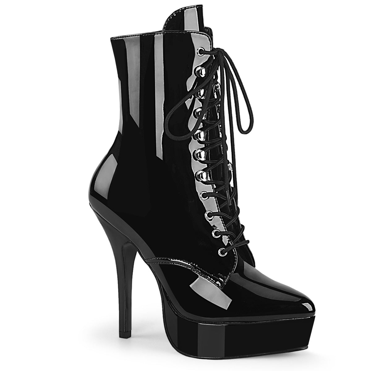 INDULGE-1020 Devious Platforms Indulge Pleasers Patent Ankle Boots