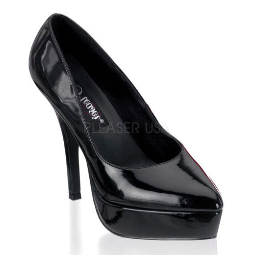 Pleaser IND520 Black Patent Sexy Shoes Discontinued Sale Stock