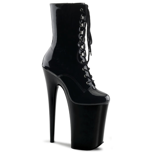 INFINITY-1020 Pleaser 9" Heel Black Pole Dancing Platforms-Pleaser- Sexy Shoes