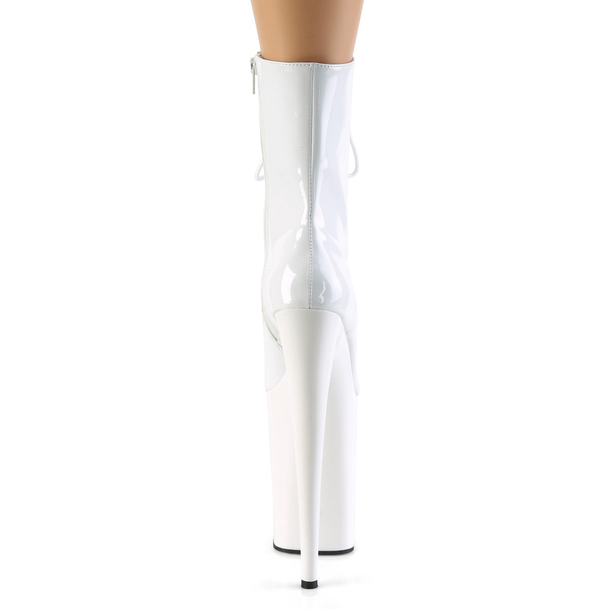 INFINITY-1020 9" Heel White Patent Pole Dancing Platforms-Pleaser- Sexy Shoes Fetish Footwear