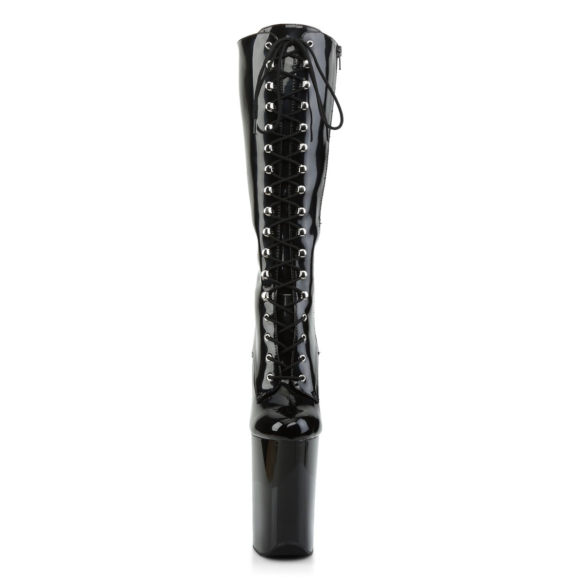 infinity 2020 pleaser sexy shoes 9 inch heel 5 1 4 inch platforms front lace up knee high length boots