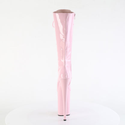 INFINITY-2020 Pleaser Sexy Pink Lace Up Knee High Boots