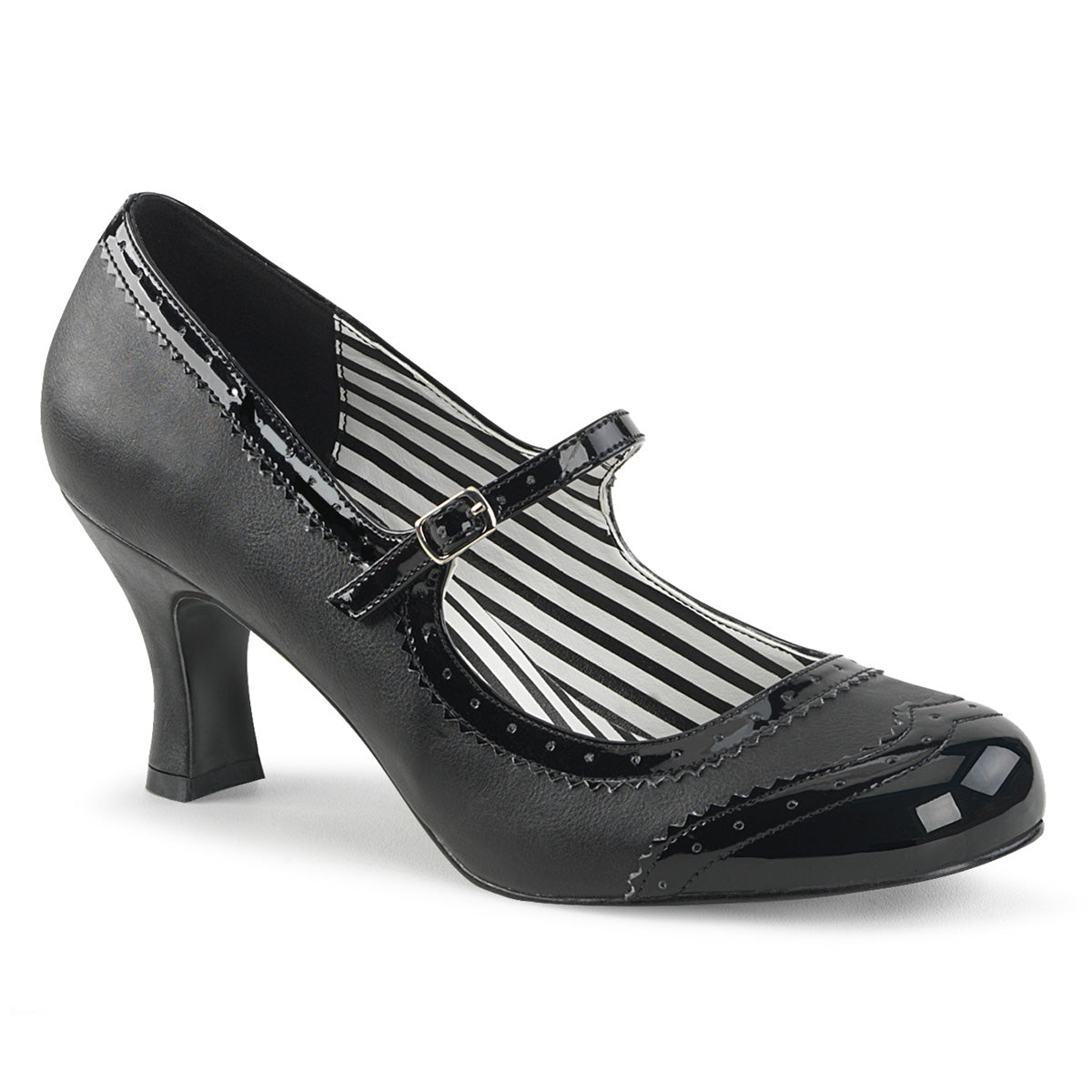 JENNA-06 Pleaser Large Size Ladies Shoes 3 Inch Heel Black Fetish Shoe ...