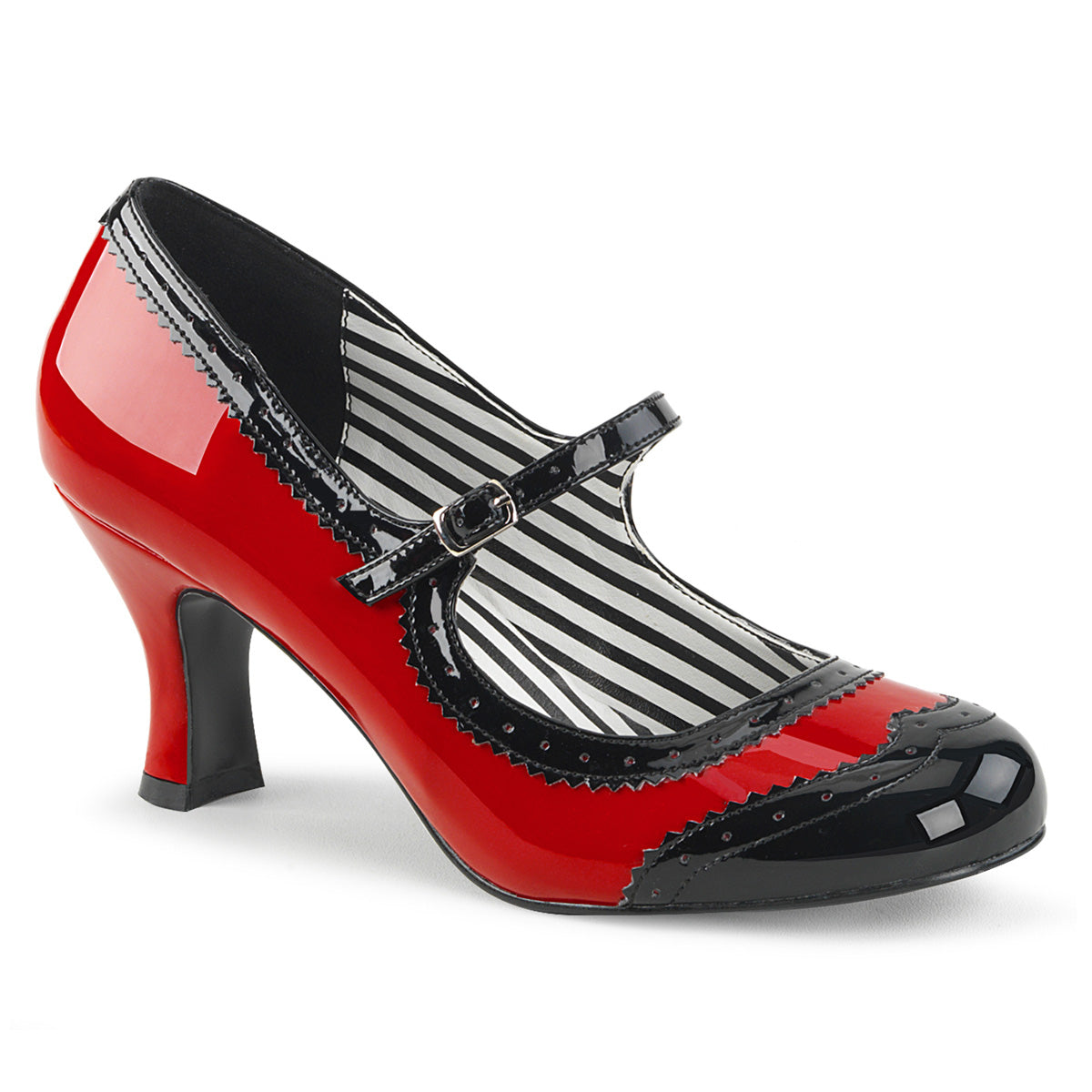 JENNA-06 Pleaser Large Size Ladies Shoes 3 Inch Heel Red Fetish Footwear