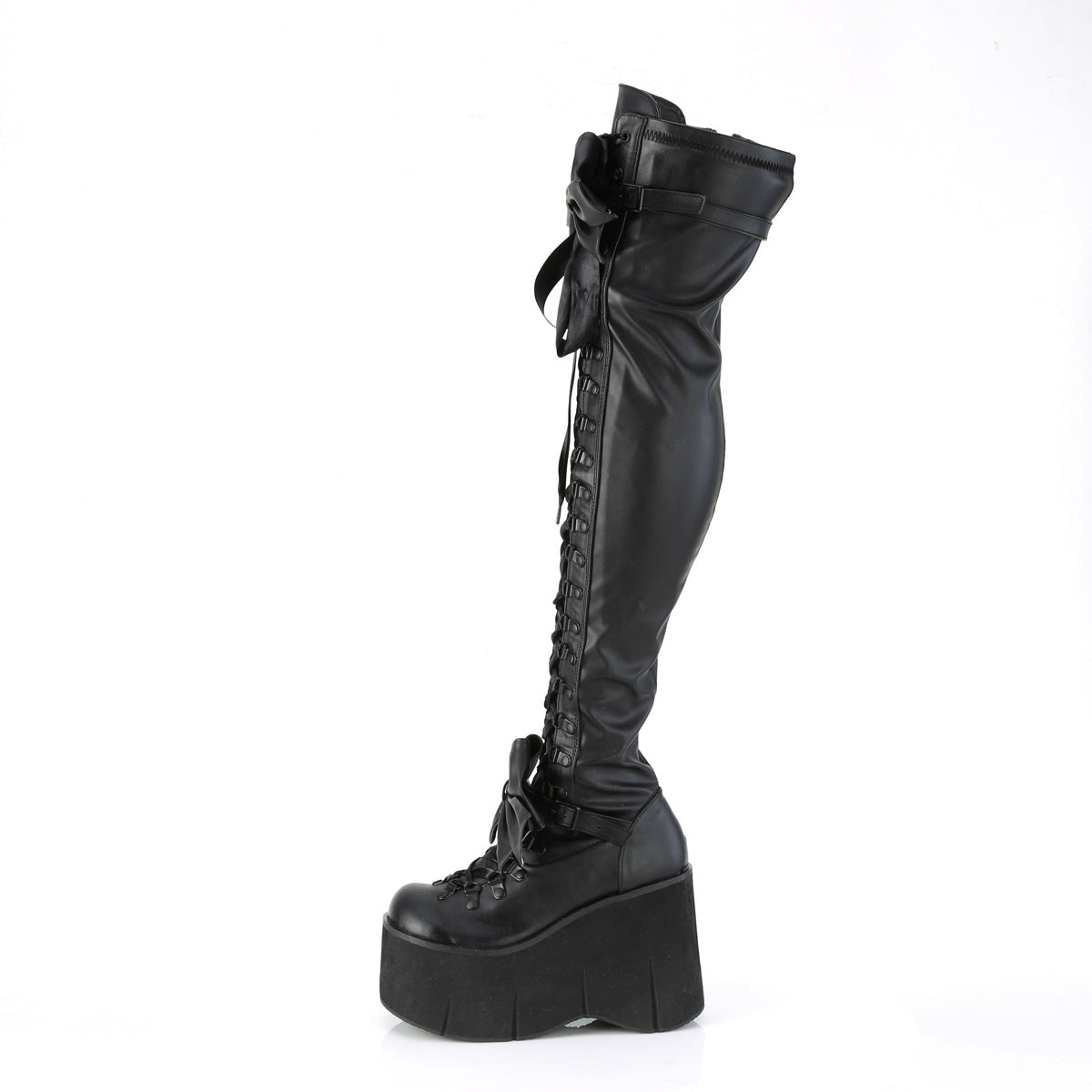 kera 303 demonia footwear womens over the knee boots white