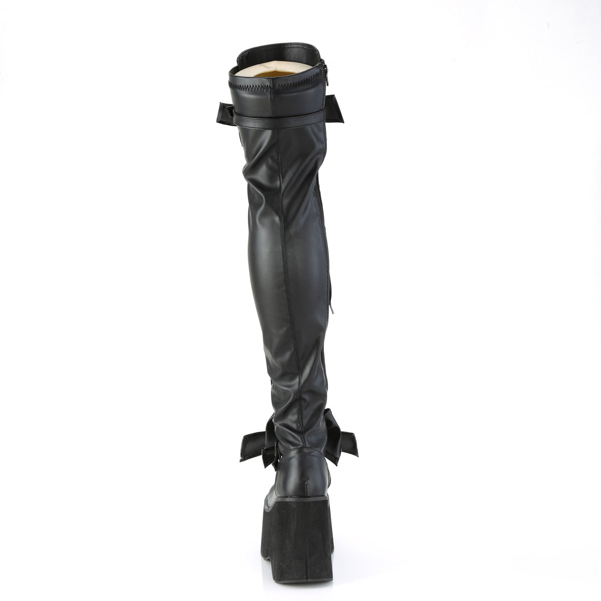 kera 303 demonia footwear womens over the knee boots white