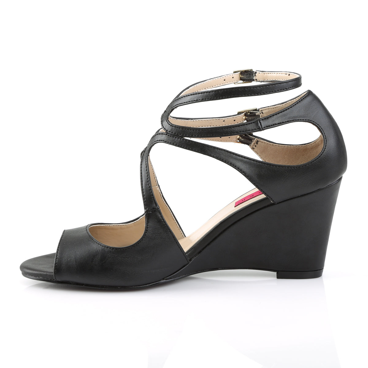 KIMBERLY-04 Pleaser Pink Label 3 Inch Heel Black Fetish Shoe-Pleaser Pink Label- High Heels for Men