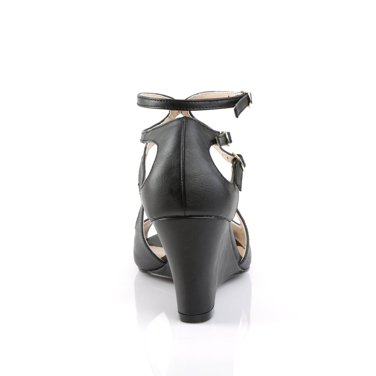 kimberly 04 black shiny pleaser pink label fetish shoes no platforms