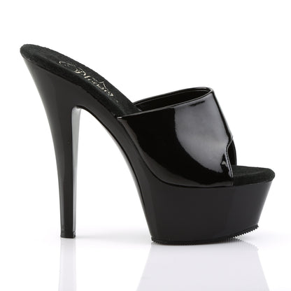 KISS-201 Pleaser 6" Heel Black Patent Pole Dancing Platforms-Pleaser- Sexy Shoes Fetish Heels