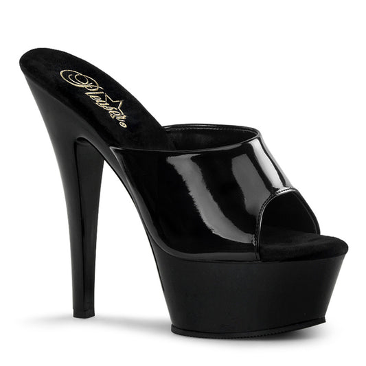 KISS-201 Pleaser 6" Heel Black Patent Pole Dancing Platforms-Pleaser- Sexy Shoes