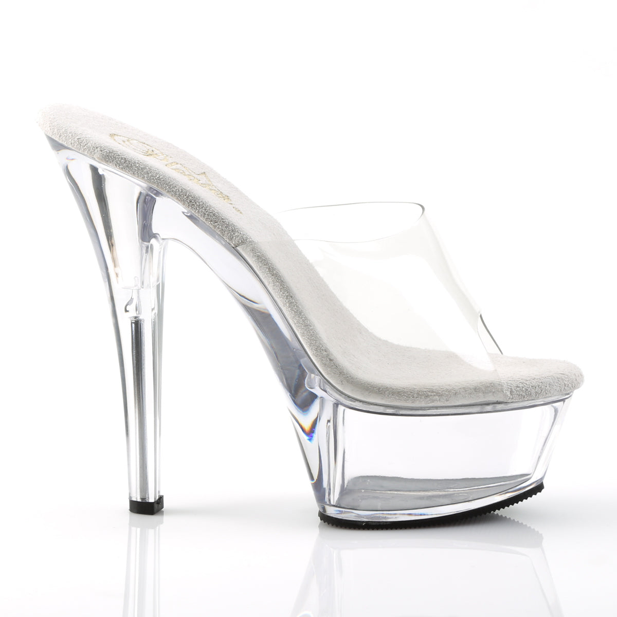 KISS-201 Pleaser 6 Inch Heel Clear Pole Dancing Platforms-Pleaser- Sexy Shoes Fetish Heels