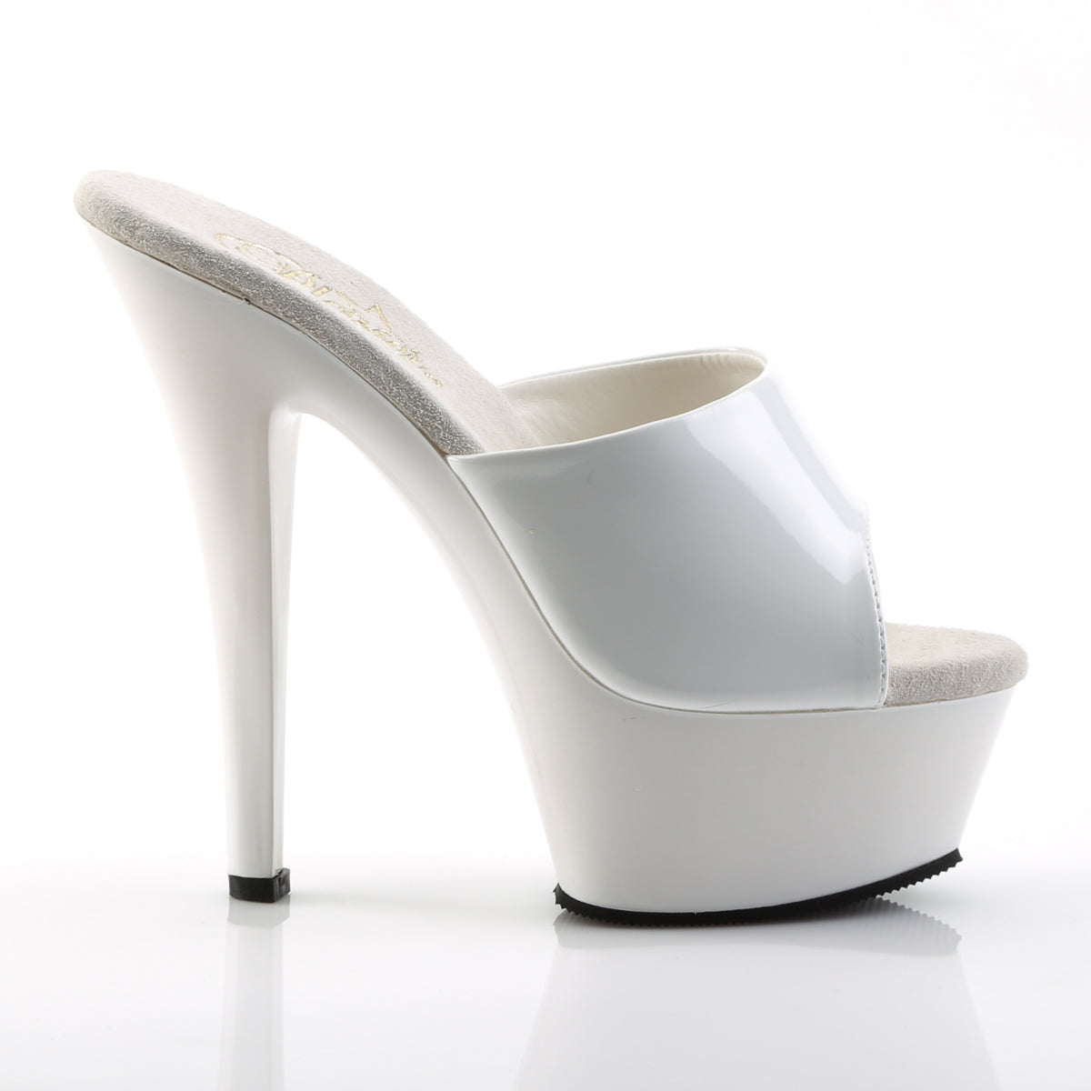 KISS-201 Pleaser 6" Heel White Patent Pole Dancing Platforms-Pleaser- Sexy Shoes Fetish Heels