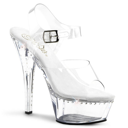 KISS-208LS Pleaser 6 Inch Heel Clear Pole Dancing Platforms-Pleaser- Sexy Shoes