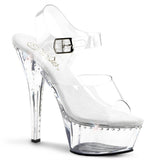 Clear 6 Inch Exotic Dancing Platform Shoes -  Pleaser KISS-208LS