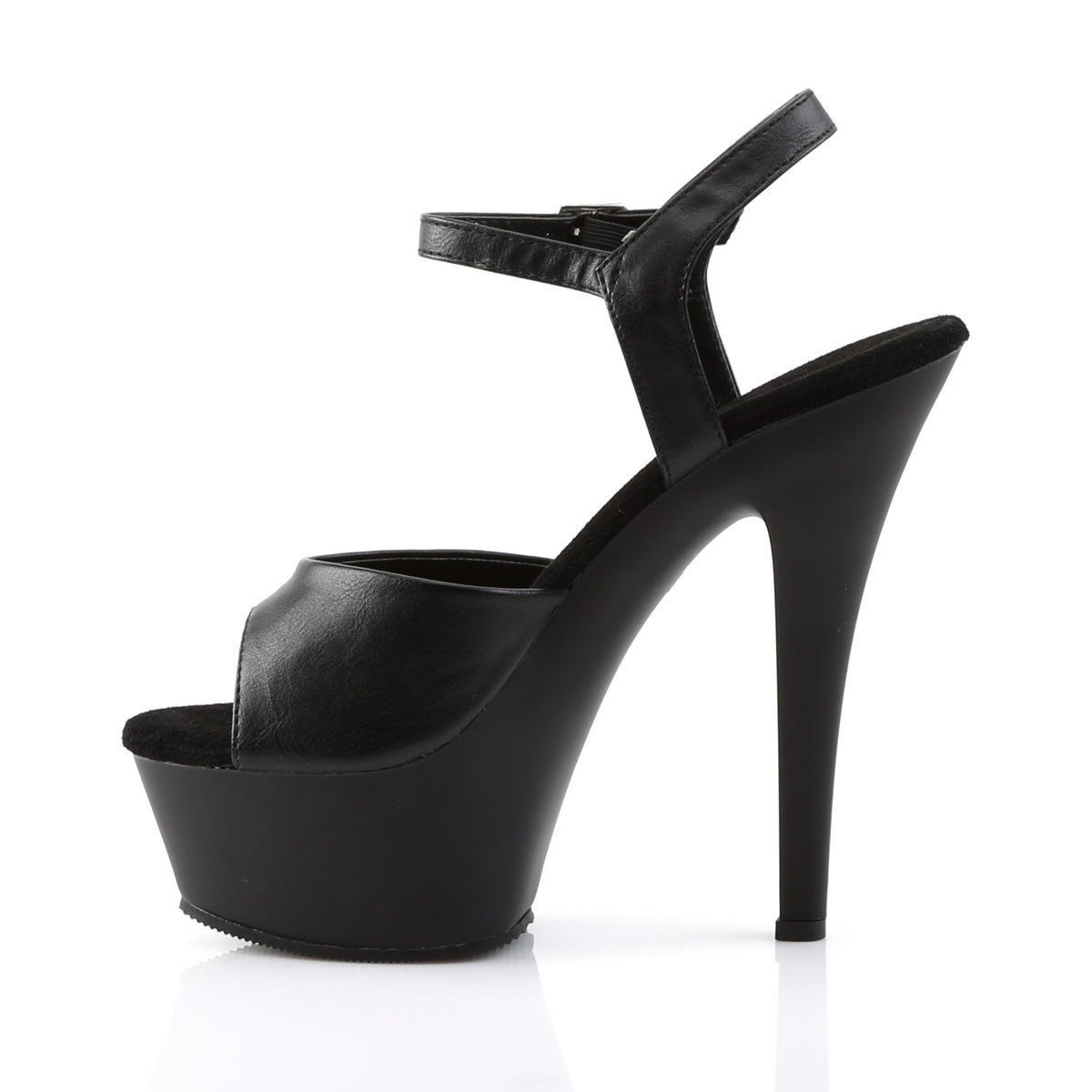 KISS-209 Pleaser 6 Inch Heel Black Pole Dancing Platforms-Pleaser- Sexy Shoes Pole Dance Heels