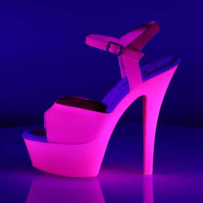 KISS-209UV 6" Heel Neon Hot Pink Pole Dancing Platforms-Pleaser- Sexy Shoes Pole Dance Heels