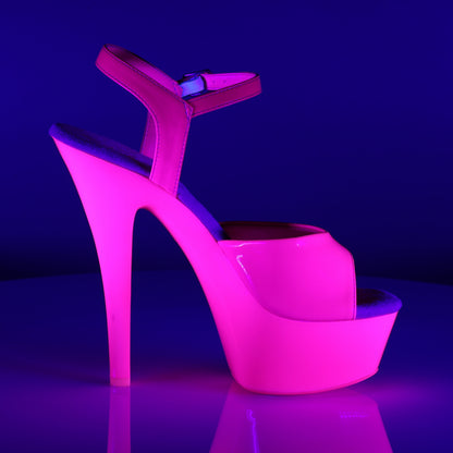 KISS-209UV 6" Heel Neon Hot Pink Pole Dancing Platforms-Pleaser- Sexy Shoes Fetish Heels