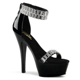 KISS-269RS PLEASER DE 6 pulgadas Tacón negro Bling Stripper Platforms Heels High
