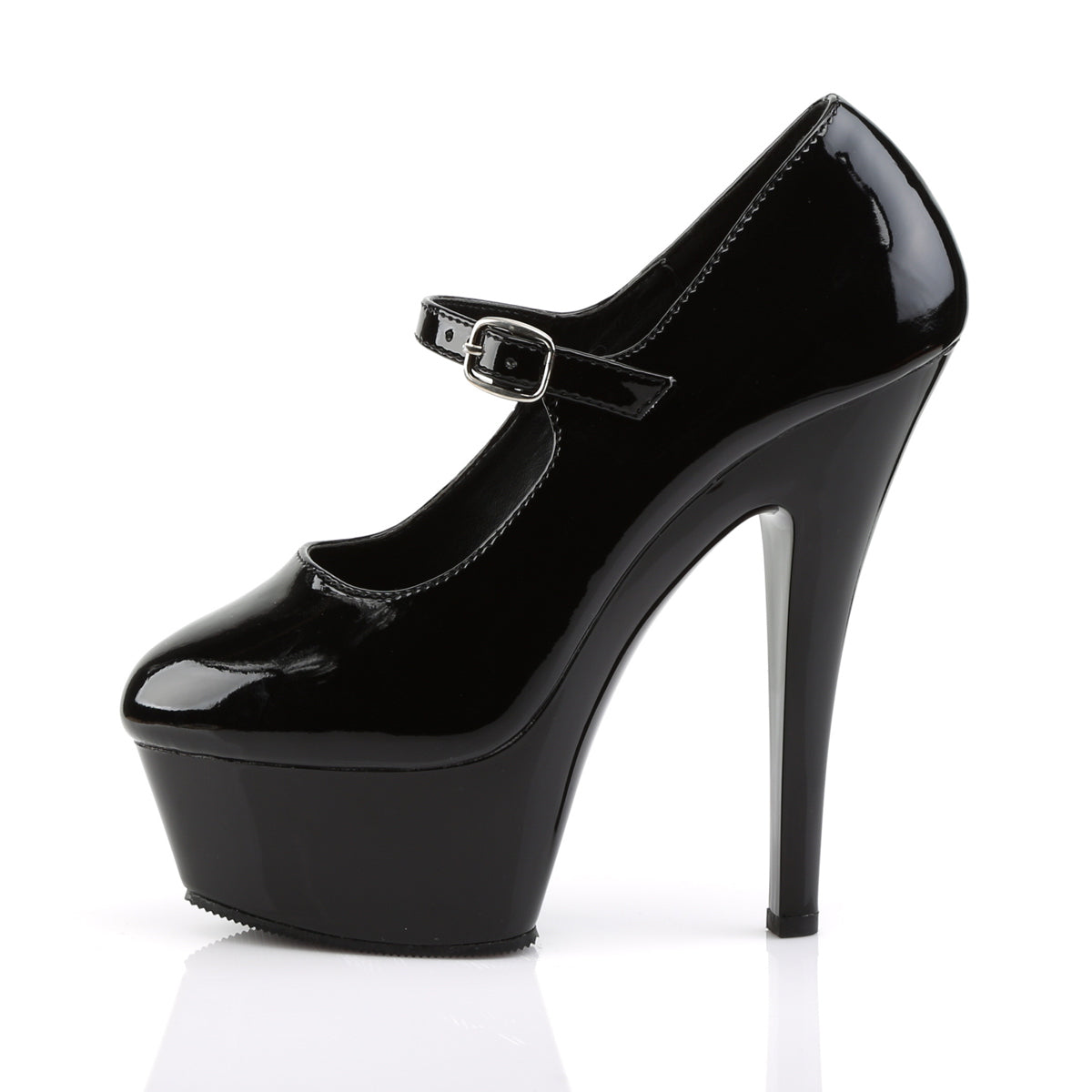 KISS-280 Pleaser 6" Heel Black Patent Pole Dancing Platforms-Pleaser- Sexy Shoes Pole Dance Heels