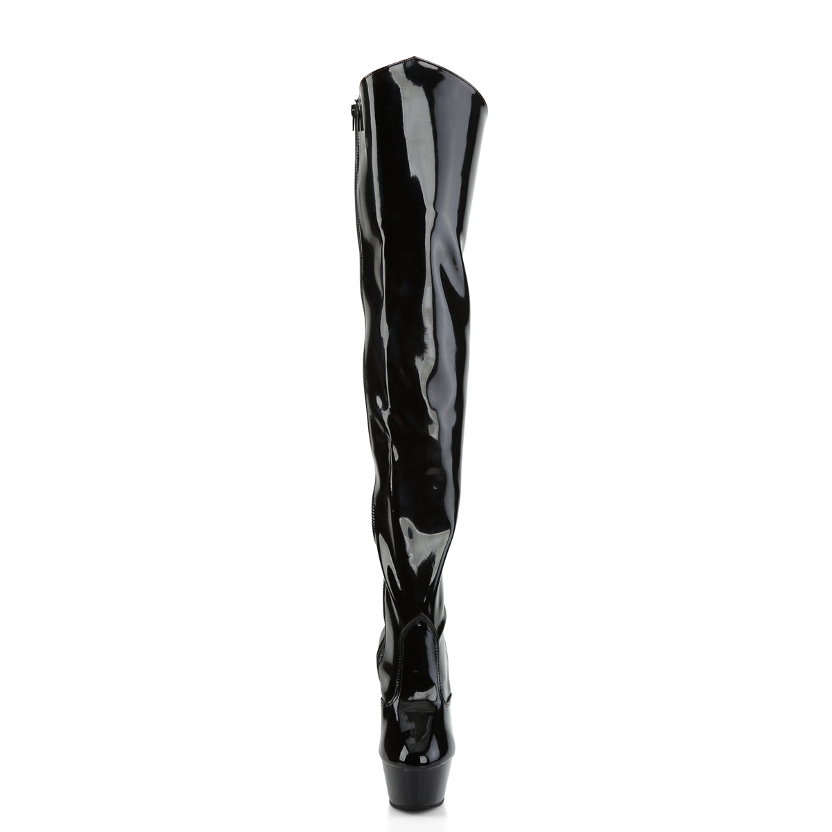 KISS-3010 Pleaser 6" Heel Black Patent Pole Dancing Platform-Pleaser- Sexy Shoes Alternative Footwear