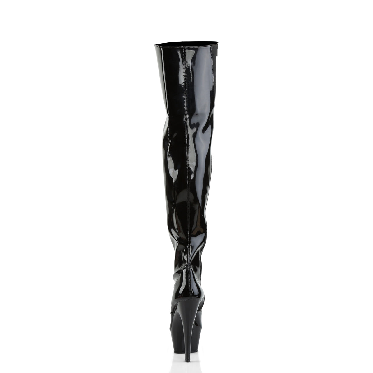 KISS-3010 Pleaser 6" Heel Black Patent Pole Dancing Platform-Pleaser- Sexy Shoes Fetish Footwear