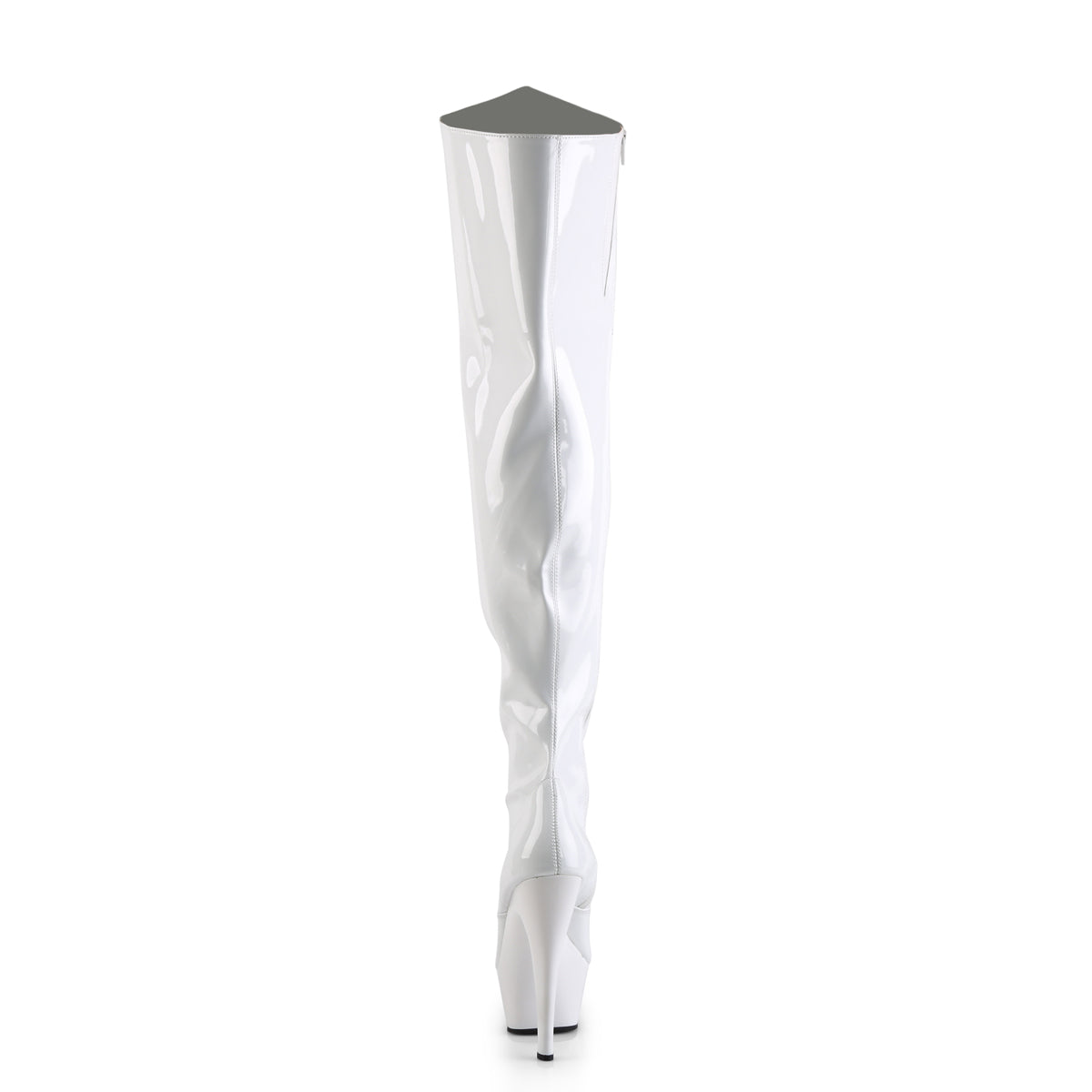 KISS 3010 Pleaser 6 Heel White Patent Stripper Platform Thigh High Bo Pole Dancing Shoes KLS Supplies Ltd