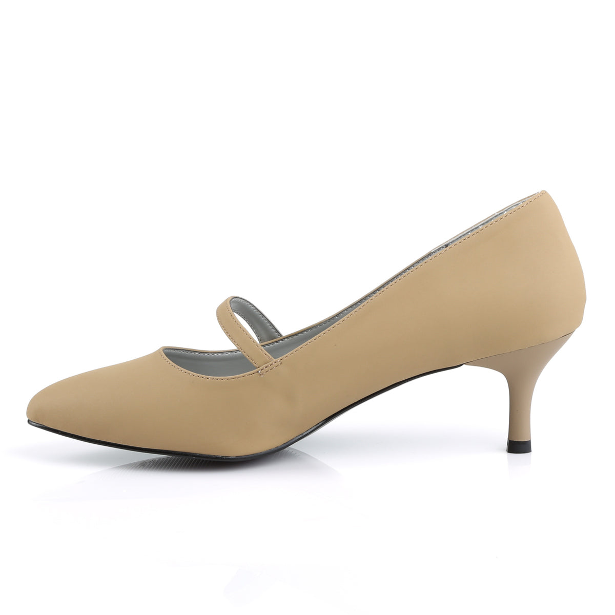 KITTEN-03 Pink Label 2.5 Inch Heel Taupe Nubuck Fetish Footwear-Pleaser Pink Label- High Heels for Men