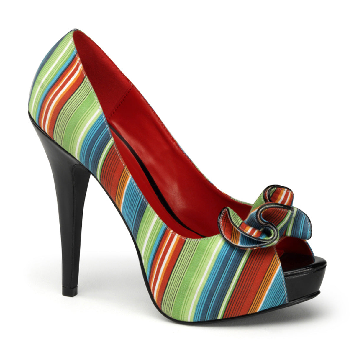 LOLITA-12 Sexy 5" Heel Serape Print Fabric Retro Sexy Shoes-Pin Up Couture- Sexy Shoes