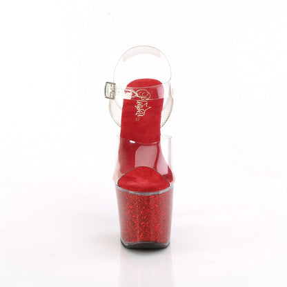 LOVESICK-708SG Pleaser Sexy 7 Inch Red Glitter High Heels Shoes