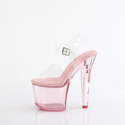 LOVESICK-708T Pleaser Sexy 7 Inch Pink Tinted High Heels Shoes