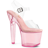 LOVESICK-708T Pleaser Sexy 7 Inch Pink Tinted High Heels Shoes