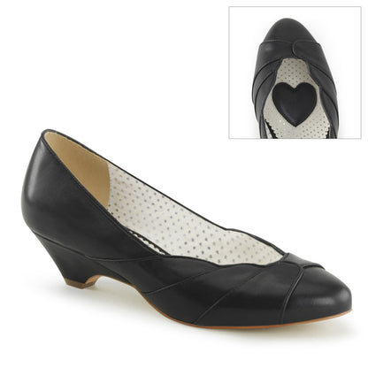 Lulu-05 Pin Up Couture Glamour 1,5 "каблука черные фетишские туфли